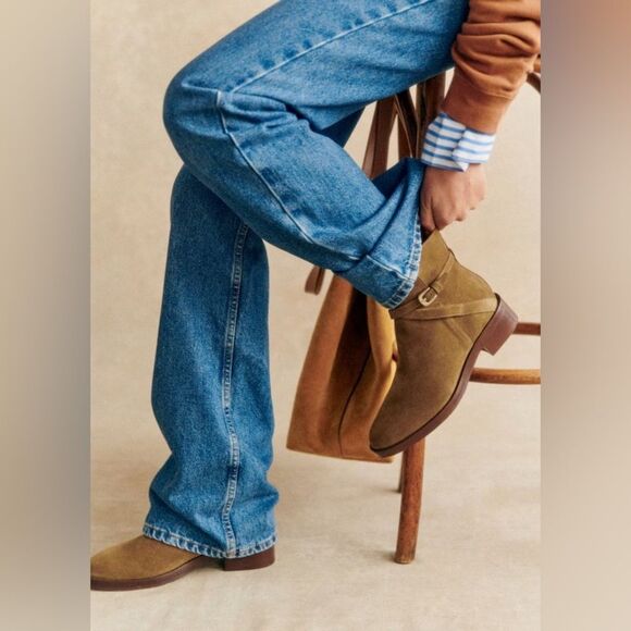 SEZANE ELOANE LOW BOOTS in Taupe - Picture 2 of 13